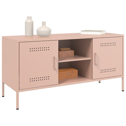 TV-Møbel DIV. TV-benk rosa 100,5x39x50,5 cm stål