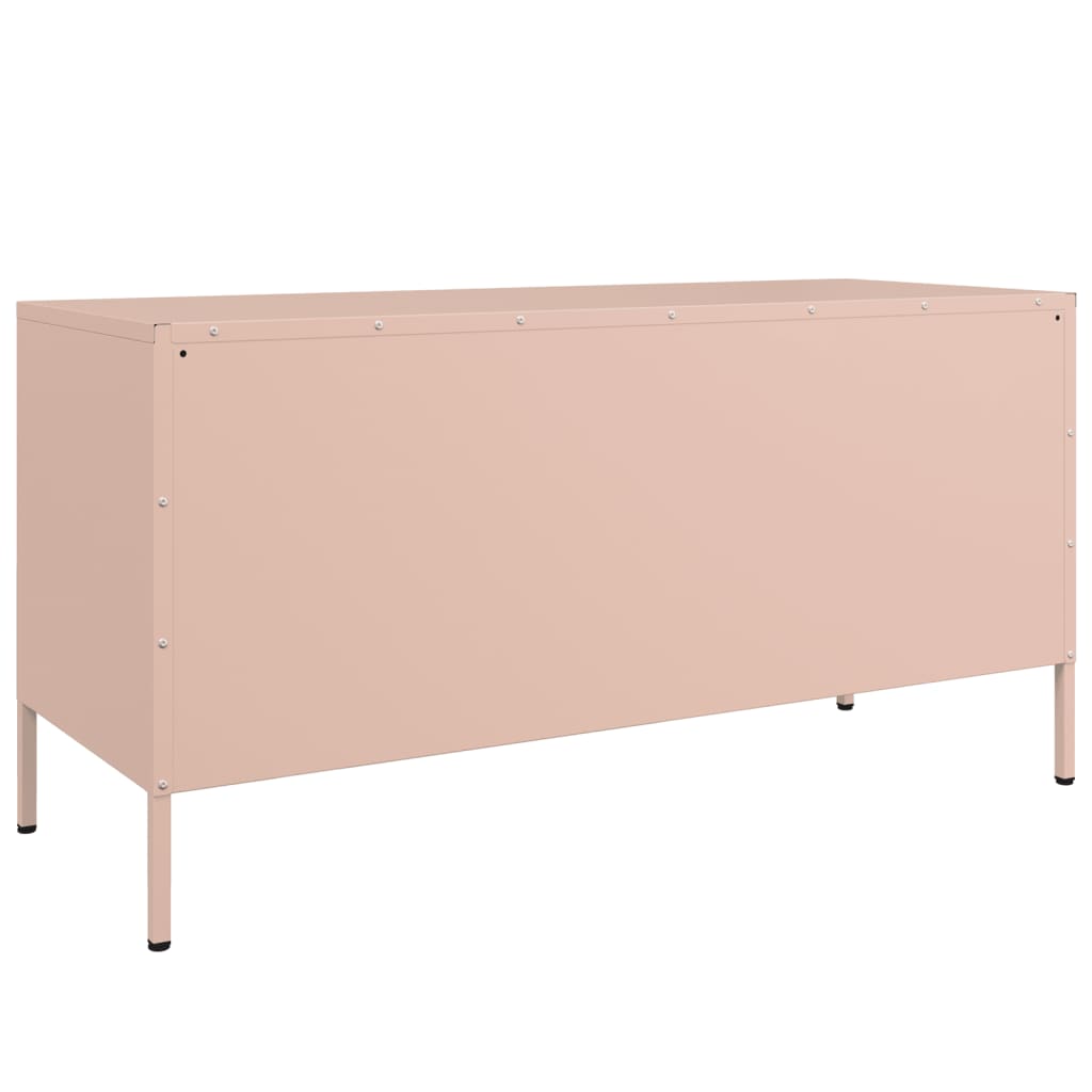 TV-Møbel DIV. TV-benk rosa 100,5x39x50,5 cm stål