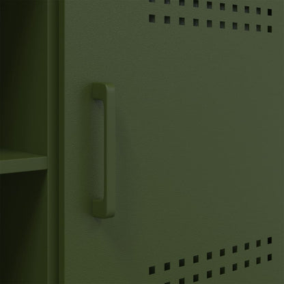 TV-Møbel DIV. TV-benk olivengrønn 100,5x39x50,5 cm stål