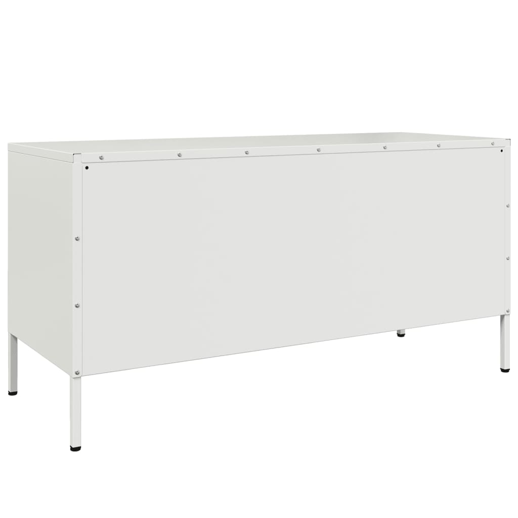 TV-Møbel DIV. TV-benk Hvit 100,5x39x50,5 cm stål