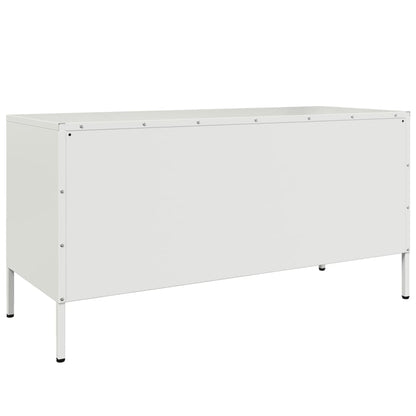 TV-Møbel DIV. TV-benk Hvit 100,5x39x50,5 cm stål