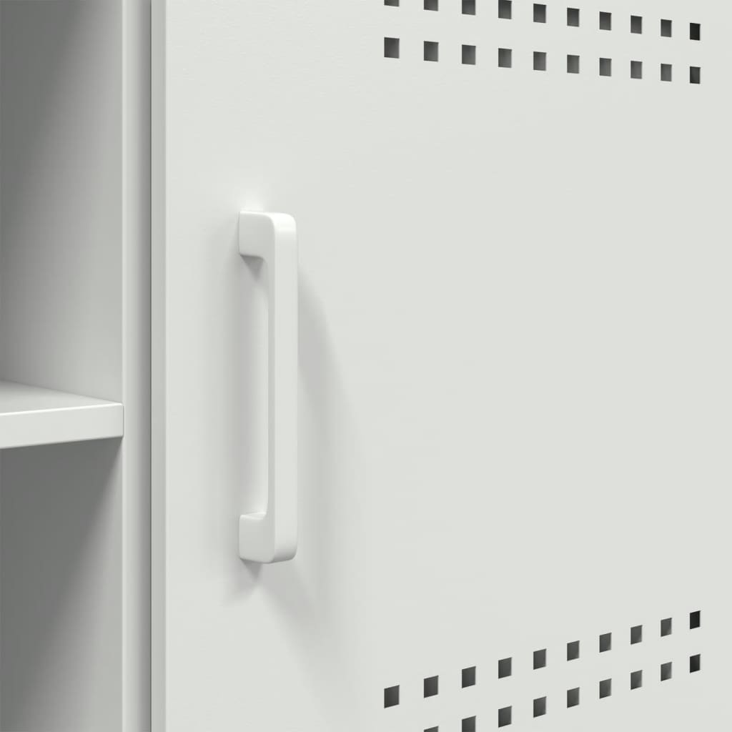 TV-Møbel DIV. TV-benk Hvit 100,5x39x50,5 cm stål