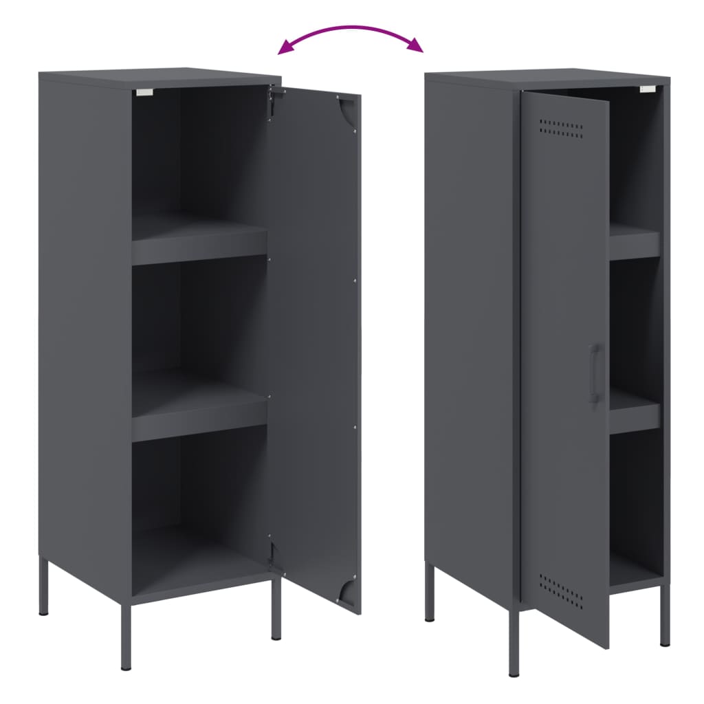 Skap DIV. antrasitt 36x39x113 cm stål