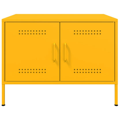 Salongbord Sofabord DIV. sennepsgul 68x50x50,5 cm stål