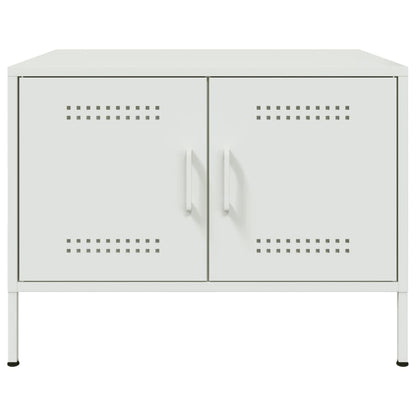 Salongbord Sofabord Hvit 68x50x50,5 cm stål