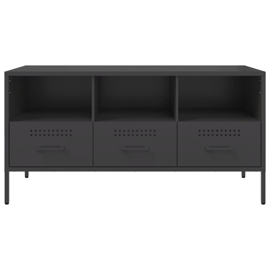 TV-Møbel DIV. TV-benk Svart 100,5x39x50,5 cm stål