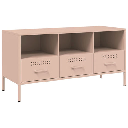 TV-Møbel DIV. TV-benk rosa 100,5x39x50,5 cm stål
