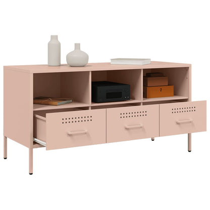 TV-Møbel DIV. TV-benk rosa 100,5x39x50,5 cm stål