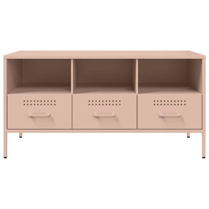 TV-Møbel DIV. TV-benk rosa 100,5x39x50,5 cm stål