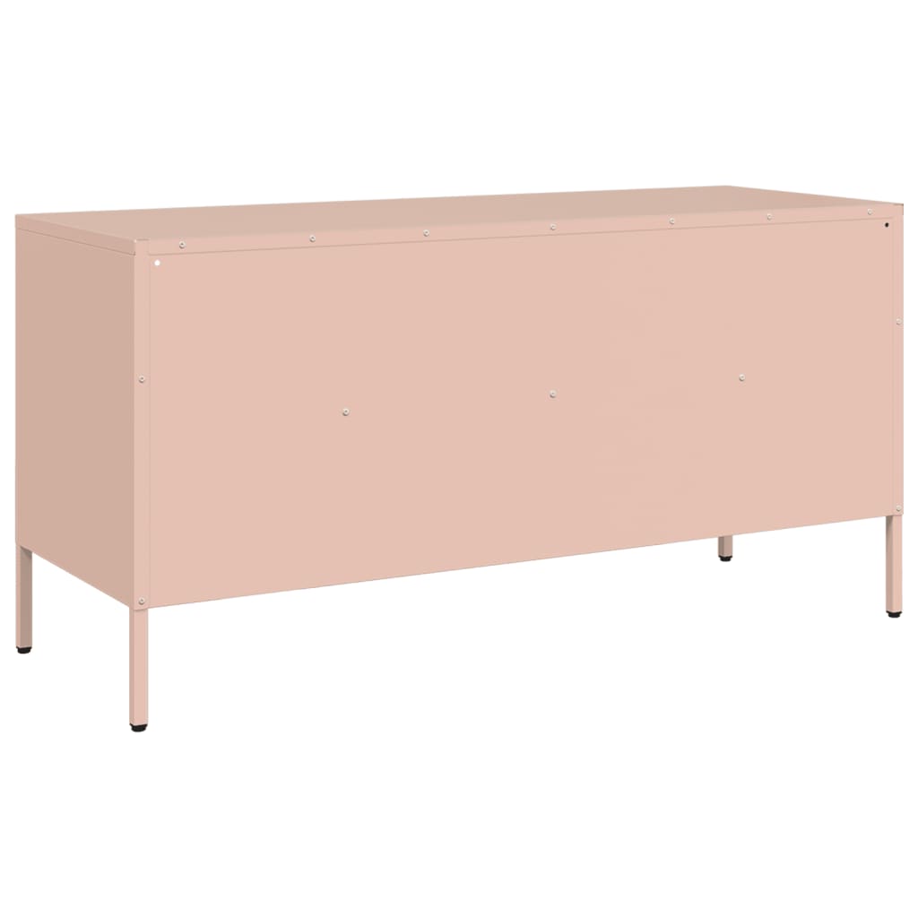 TV-Møbel DIV. TV-benk rosa 100,5x39x50,5 cm stål