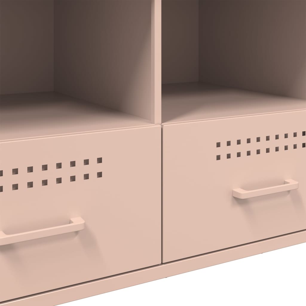 TV-Møbel DIV. TV-benk rosa 100,5x39x50,5 cm stål