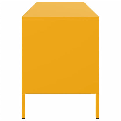 TV-Møbel DIV. TV-benk sennepsgul 100,5x39x50,5 cm stål