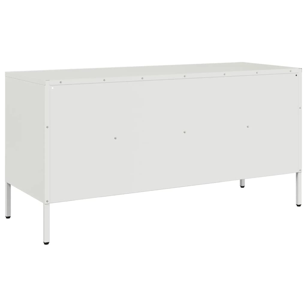 TV-Møbel DIV. TV-benk Hvit 100,5x39x50,5 cm stål