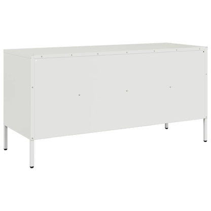 TV-Møbel DIV. TV-benk Hvit 100,5x39x50,5 cm stål