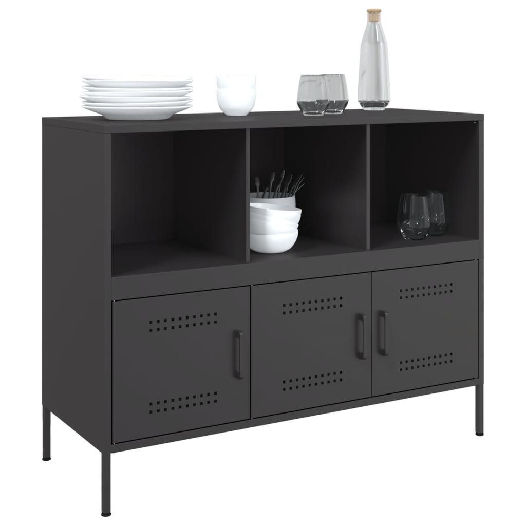 Skap Svart 100,5x39x79 cm stål
