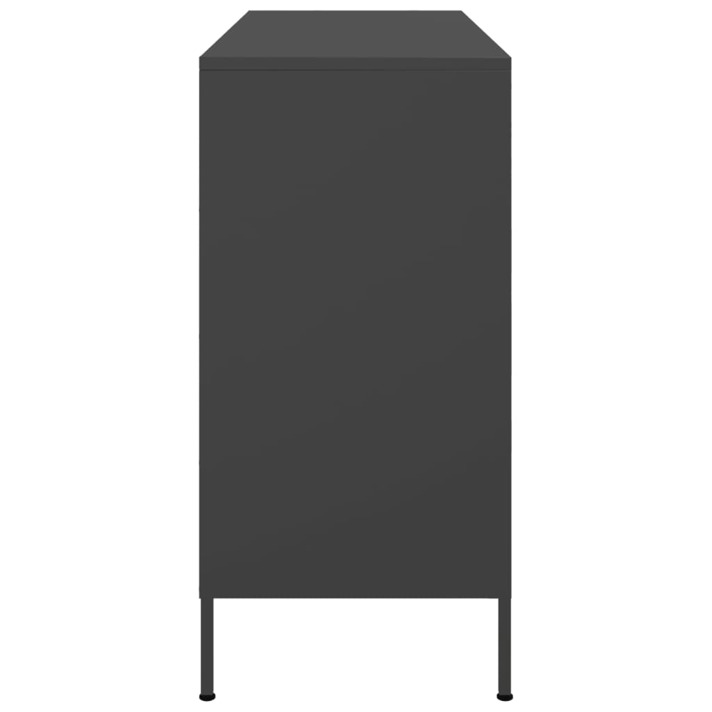 Skap Svart 100,5x39x79 cm stål