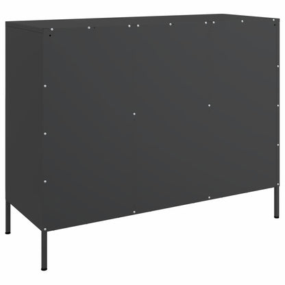 Skap Svart 100,5x39x79 cm stål