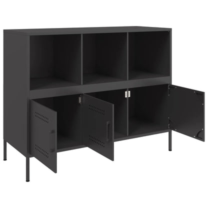 Skap Svart 100,5x39x79 cm stål