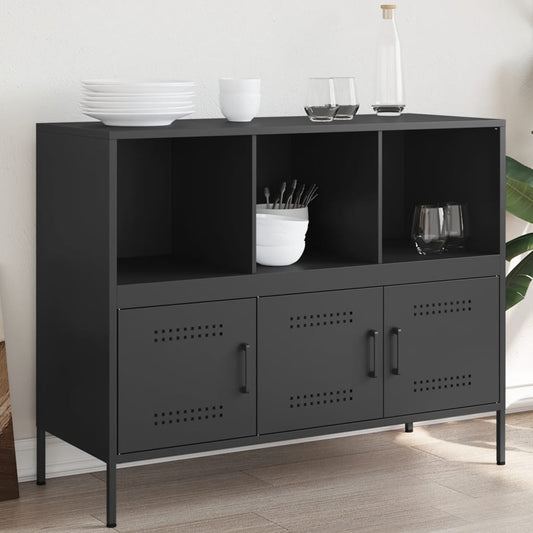 Skap Svart 100,5x39x79 cm stål