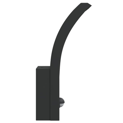 Hagebelysning Vegg El. LED-utelamper sensor 2 stk Svart støpt aluminium