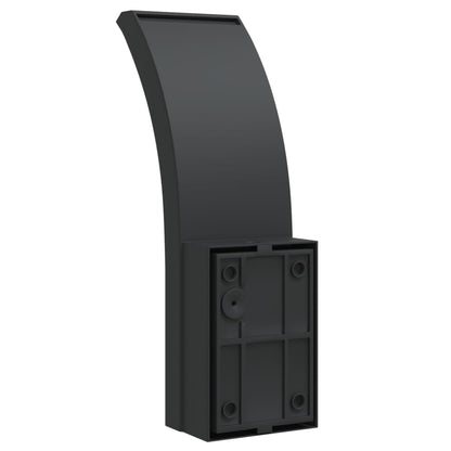 Hagebelysning Vegg El. LED-utelamper sensor 2 stk Svart støpt aluminium