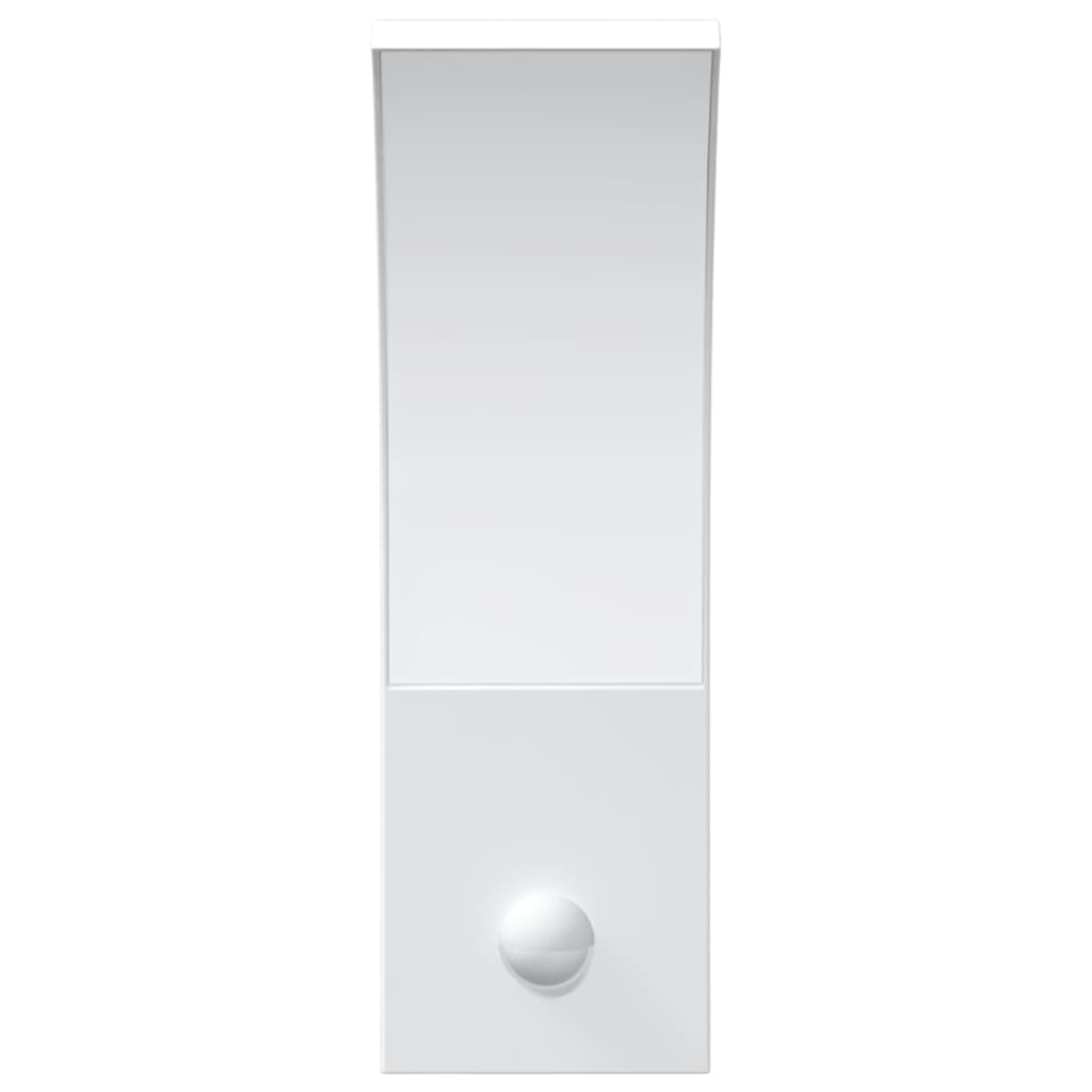 Hagebelysning Vegg El. Veggmonterte LED-utelampe med sensor hvit støpt aluminium
