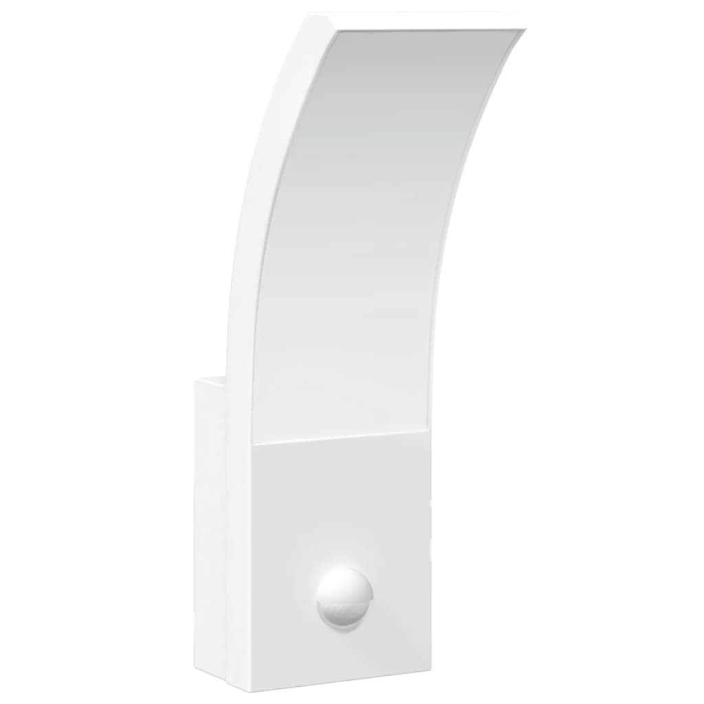 Hagebelysning Vegg El. Veggmonterte LED-utelamper sensorer 2 stk hvit støpt aluminium