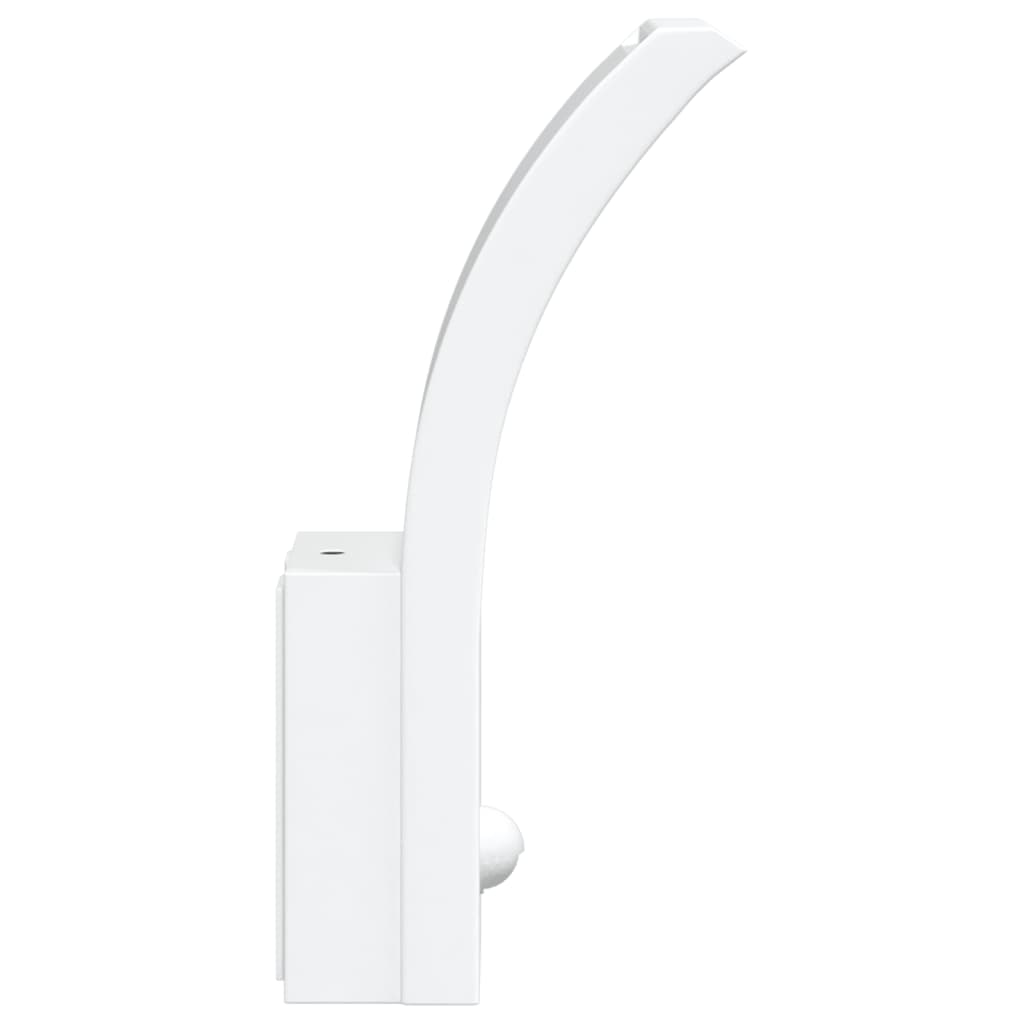 Hagebelysning Vegg El. Veggmonterte LED-utelamper sensorer 2 stk hvit støpt aluminium