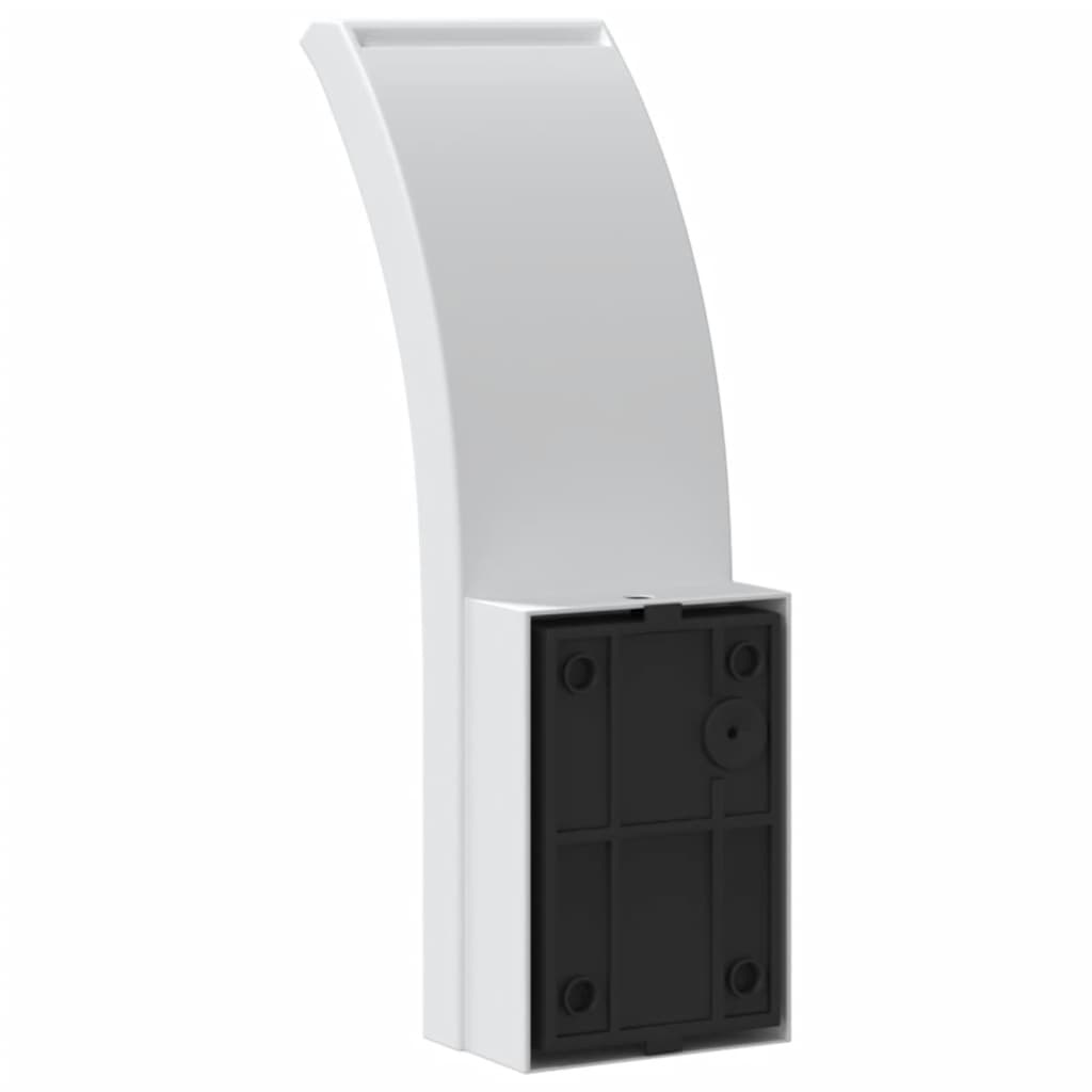 Hagebelysning Vegg El. Veggmonterte LED-utelamper sensorer 2 stk hvit støpt aluminium