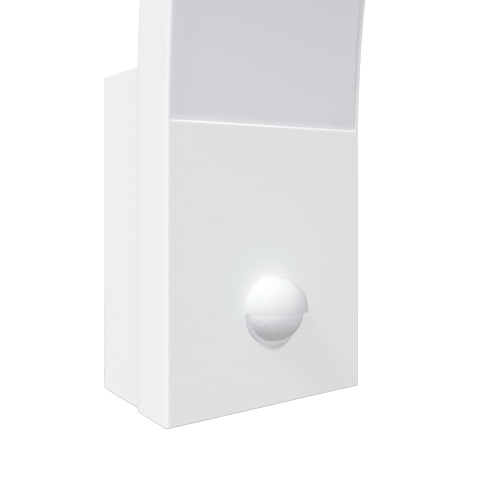 Hagebelysning Vegg El. Veggmonterte LED-utelamper sensorer 2 stk hvit støpt aluminium
