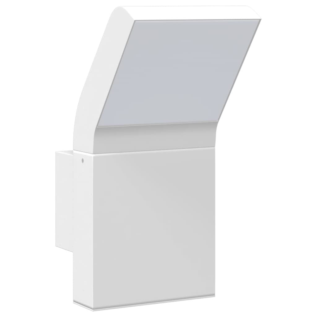 Hagebelysning Vegg El. Veggmonterte LED-utelamper 2 stk hvit støpt aluminium