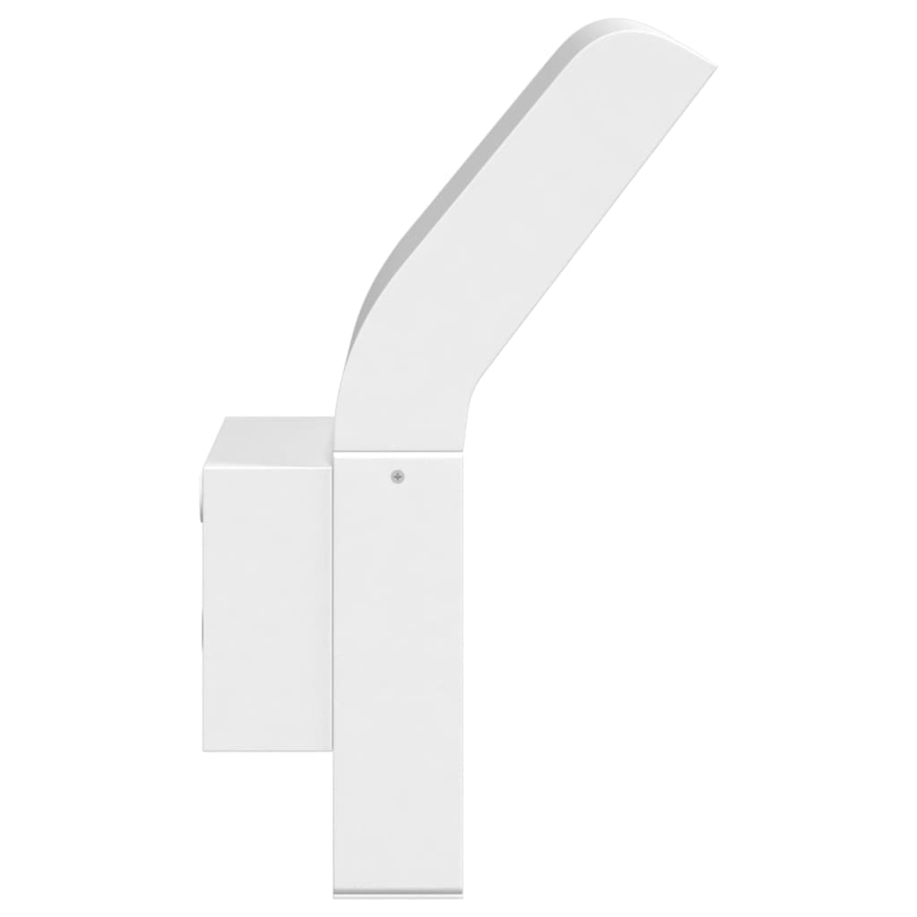 Hagebelysning Vegg El. Veggmonterte LED-utelamper 2 stk hvit støpt aluminium