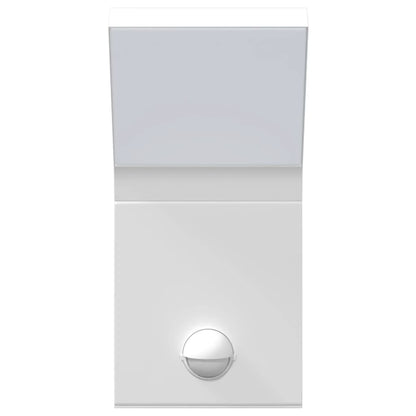 Hagebelysning Vegg El. LED-utelamper sensorer 2 stk Hvit støpt aluminium