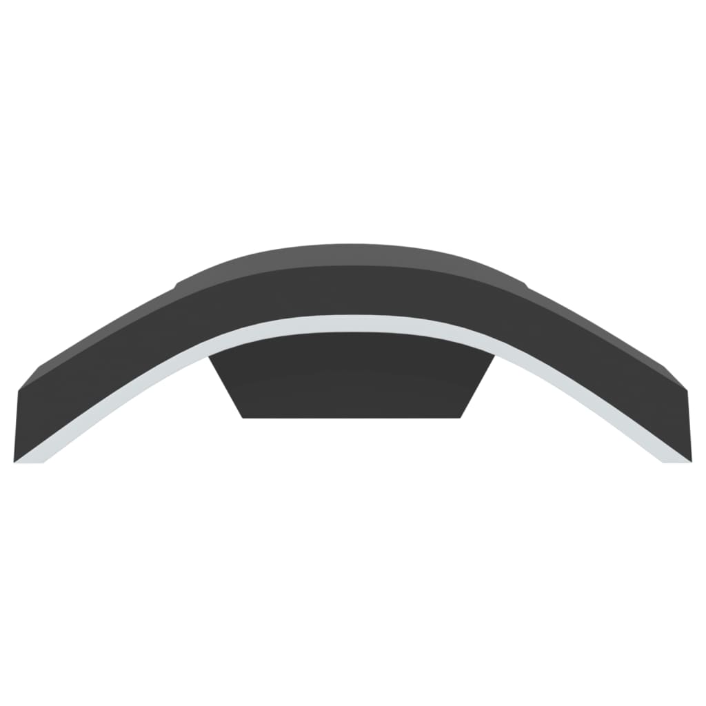 Hagebelysning Vegg El. Veggmonterte LED-utelamper 2 stk svart støpt aluminium