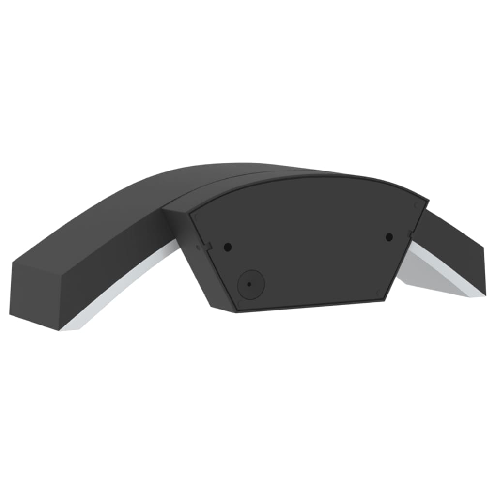 Hagebelysning Vegg El. Veggmonterte LED-utelampe med sensor svart støpt aluminium