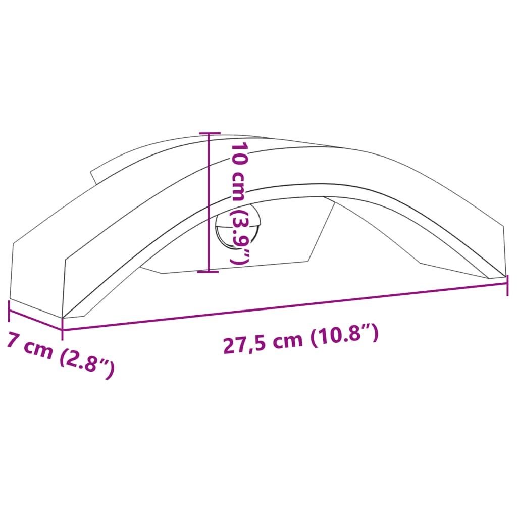 Hagebelysning Vegg El. Veggmonterte LED-utelampe med sensor svart støpt aluminium