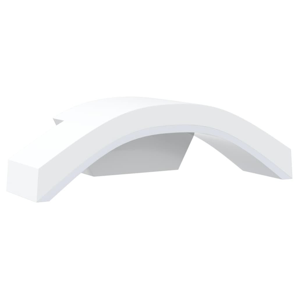 Hagebelysning Vegg El. Veggmonterte LED-utelamper 2 stk hvit støpt aluminium