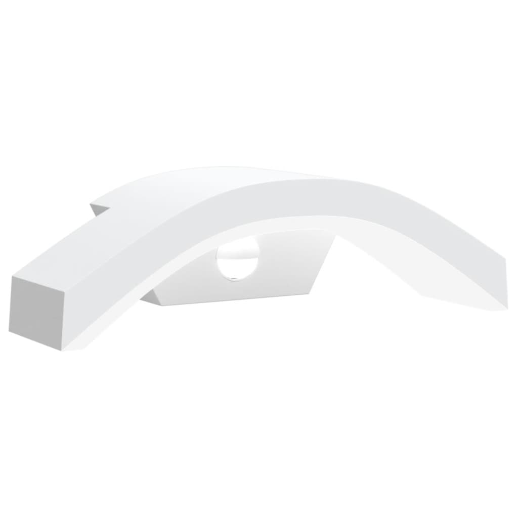 Hagebelysning Vegg El. Veggmonterte LED-utelampe med sensor hvit støpt aluminium