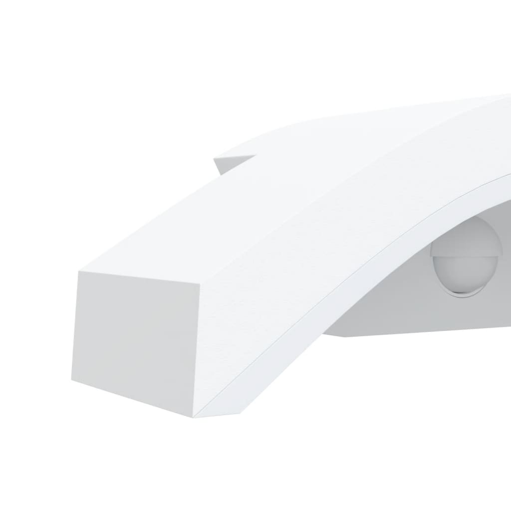 Hagebelysning Vegg El. Veggmonterte LED-utelampe med sensor hvit støpt aluminium