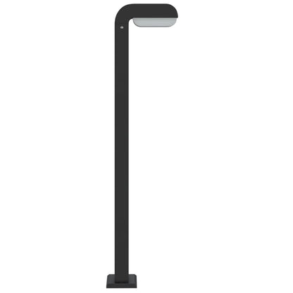 Hagebelysning Lyktstolpe 3 stk Svart 80 cm støpt aluminium