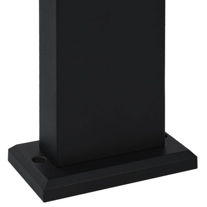 Hagebelysning Lyktstolpe 3 stk Svart 80 cm støpt aluminium