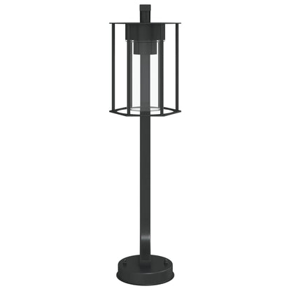 Hagebelysning Lyktstolpe 3 stk Svart 60 cm rustfritt stål