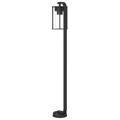 Hagebelysning Lyktstolpe 3 stk Svart 100 cm rustfritt stål