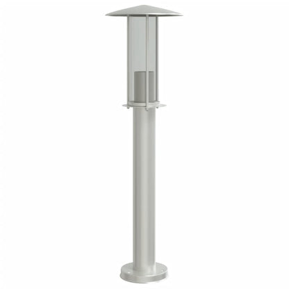 Hagebelysning Lyktstolpe 3 stk sølv 60 cm rustfritt stål