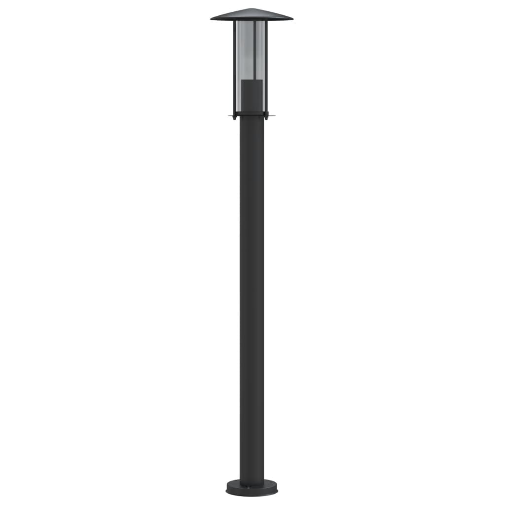 Hagebelysning Lyktstolpe 3 stk svart 100 cm rustfritt stål