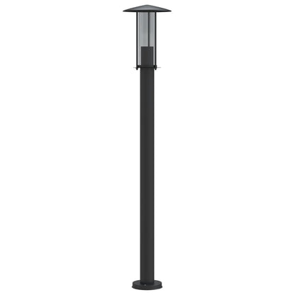 Hagebelysning Lyktstolpe 3 stk Svart 100 cm rustfritt stål