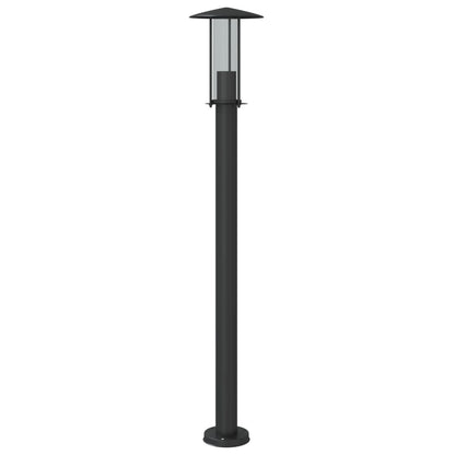 Hagebelysning Lyktstolpe 3 stk Svart 100 cm rustfritt stål