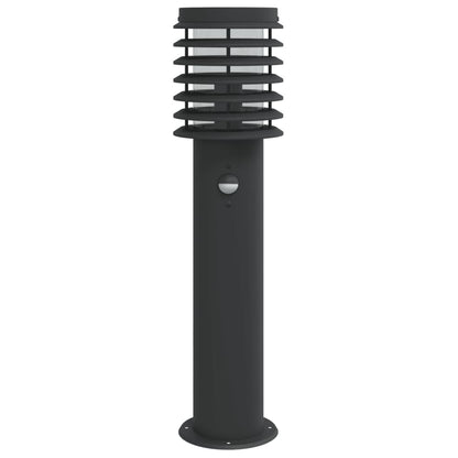 Hagebelysning Lyktstolpe sensorer 3 stk Svart 60 cm rustfritt stål