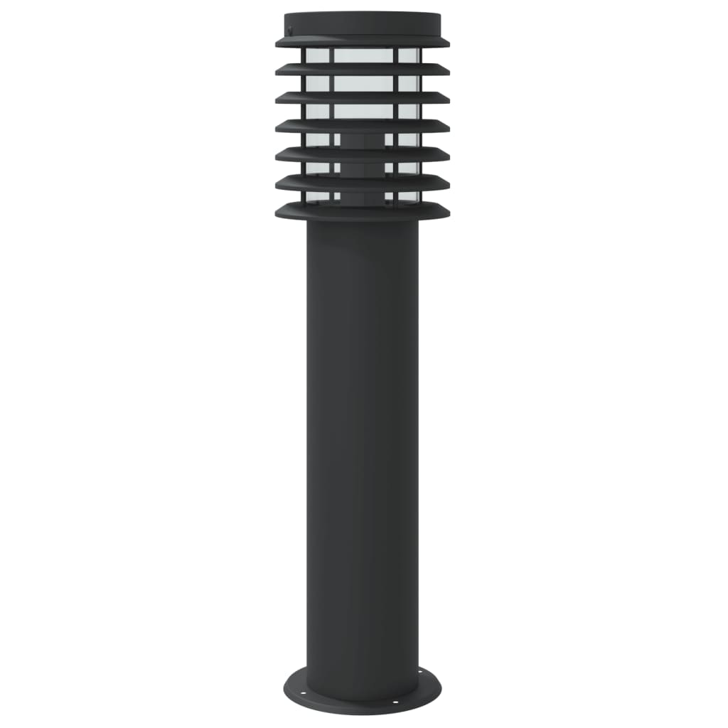 Hagebelysning Lyktstolpe sensorer 3 stk Svart 60 cm rustfritt stål