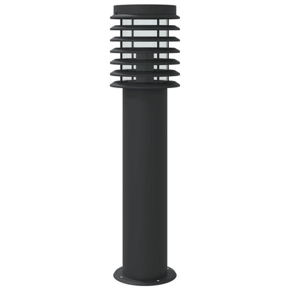 Hagebelysning Lyktstolpe sensorer 3 stk Svart 60 cm rustfritt stål
